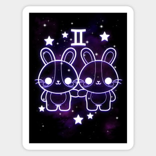 Gemini kawaii zodiac sign Sticker